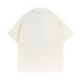 High Street  Style Human Shadow Letter Print Short Sleeve Shirt Men's Loose Casual Hip Hop Top