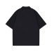 High Street  Style Human Shadow Letter Print Short Sleeve Shirt Men's Loose Casual Hip Hop Top