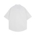 High Street  Badge Letter Print Collar Short Sleeve Shirt Men's Loose Casual Hip Hop Top