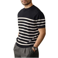 Striped versatile breathable loose short T