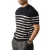 Striped versatile breathable loose short T