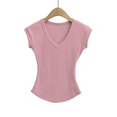V-neck Slim Waist Backless Crop Top V-neck Slim Waist Backless Crop Top