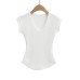 V-neck Slim Waist Backless Crop Top