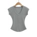 V-neck Slim Waist Backless Crop Top