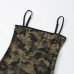 Camouflage Halter Backless Bodycon Mini Dress