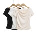 Sexy Swinging Collar Lace Splicing Irregular Fake Two Piece T-shirt