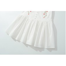Sleeveless Front Twist Button Short Dress