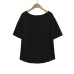 Sexy Round Neck Single-Button Loose Casual Short Sleeve T-Shirt