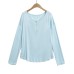 Loose slit long sleeved T-shirt