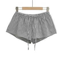 Striped drawstring elastic waist shorts