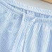 Striped drawstring elastic waist shorts