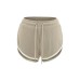 Drawstring slit edge wrapped shorts