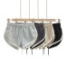Drawstring slit edge wrapped shorts