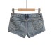Slim fit sexy washed denim shorts