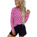 Hooded Round Neck Base Layer Women'sVersatile Plaid Print Long Sleeve 