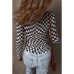 Hooded Round Neck Base Layer Women'sVersatile Plaid Print Long Sleeve 