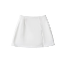 Solid color zipper with lining for anti glare skirt