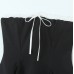 Sexy strapless dress with double layered hem