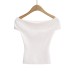 Elastic Fitted One-Shoulder Top