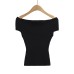 Elastic Fitted One-Shoulder Top