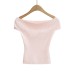 Elastic Fitted One-Shoulder Top