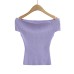Elastic Fitted One-Shoulder Top
