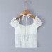 Bubble Sleeve Tied Women's Top