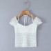 Bubble Sleeve Tied Women's Top