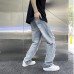 Washed ripped denim men's and women's niche design beggar pants