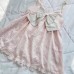 Fresh Bowknot Striped Women's Lace Strap Top