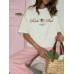 Chic Trendy Unique Printed Hip Hop Streetwear Casual Commuting Pure Cotton Short Sleeve Top