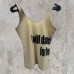 Round Neck Letter Print Strapless