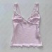 Pure Color V-Neck Versatile Strapless Women