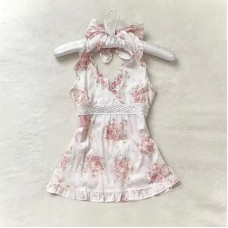 Sweet Lace Floral Print Halter Versatile Strapless Sleeveless