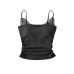Pleated Lace Splicing Strapless Crop Top