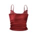 Pleated Lace Splicing Strapless Crop Top