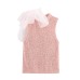 Fashion Sweet Transparent Bow Decor Knit Top