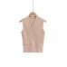 V-Neck Waist-Cinched Sleeveless Knit Tank Top V-Neck Waist-Cinched Sleeveless Knit Tank Top