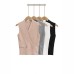 V-Neck Waist-Cinched Sleeveless Knit Tank Top V-Neck Waist-Cinched Sleeveless Knit Tank Top