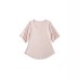 V-neck curved hem top