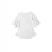V-neck curved hem top
