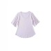 V-neck curved hem top