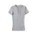Elastic Fitted Chain Design V-neck Short-sleeved Top Elastic Fitted Chain Design V-neck Short-sleeved Top