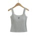 Bow Embroidery Lace Trim Crop Top