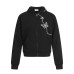 Retro Butterfly Embroidery Hooded Cardigan Unisex Loose Casual Jacket