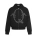 Pigeon Print Hooded Cardigan Unisex Loose Casual Hip Hop Jacket