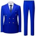 Double-Breasted Gold Button Suit Set for Men, Formal Occasions, Singer Performance, Host, Groom Wedding Photoshoot, Wedding Party