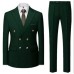 Double-Breasted Gold Button Suit Set for Men, Formal Occasions, Singer Performance, Host, Groom Wedding Photoshoot, Wedding Party