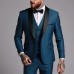 Men's Business Suit Three-Piece Set Double Vent Tuxedo Set