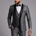 Men's Business Suit Three-Piece Set Double Vent Tuxedo Set